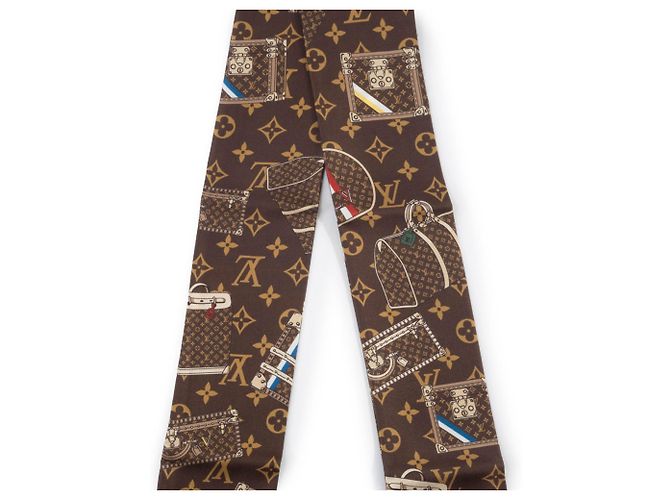 Foulard Bandeau Trunk Louis Vuitton Marrone - vista 7