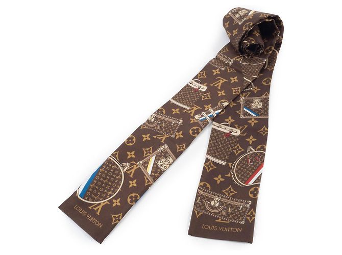 Foulard Bandeau Trunk Louis Vuitton Marrone - vista 9