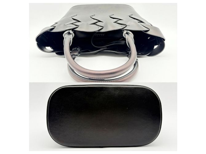 Saco Tote Prada em couro preto - vista 6
