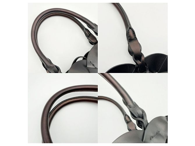 Saco Tote Prada em couro preto - vista 7