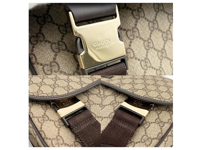 Sac à épaule Gucci GG Supreme Marron - vue 12