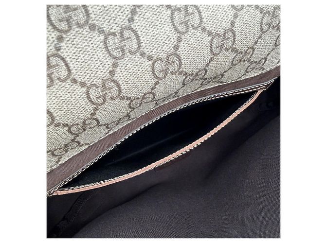 Sac à épaule Gucci GG Supreme Marron - vue 17