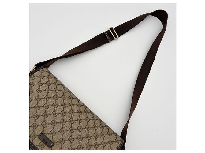 Sac à épaule Gucci GG Supreme Marron - vue 6