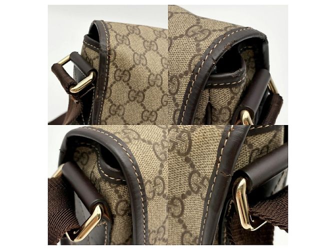 Sac à épaule Gucci GG Supreme Marron - vue 9