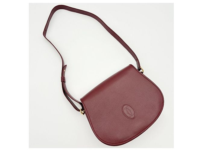Borsa a tracolla Cartier Must Line Bordò - vista 7