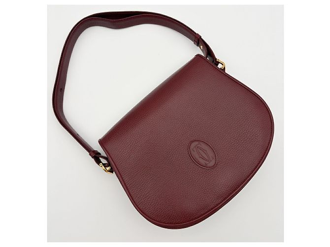 Borsa a tracolla Cartier Must Line Bordò - vista 8