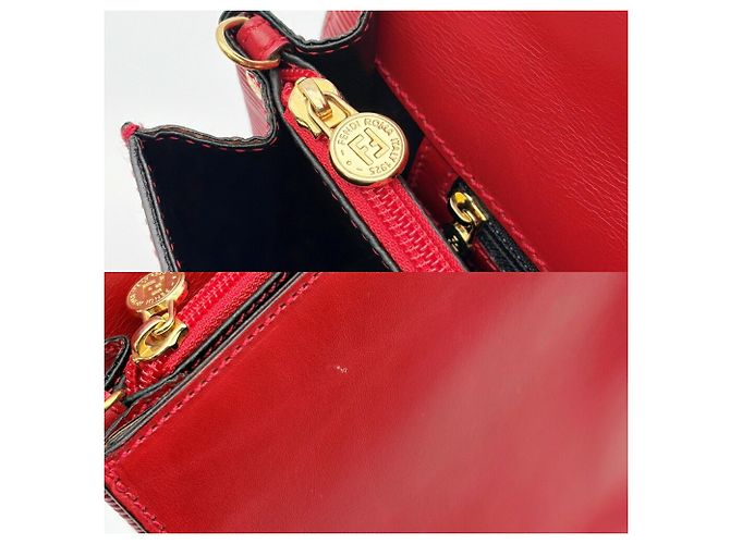 Borsa a tracolla 2-Way Fendi Janus Rosso - vista 18