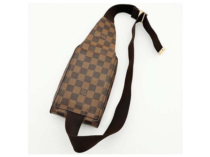 Borsa a tracolla Louis Vuitton Geronimos da uomo Damier ebene - vista 3