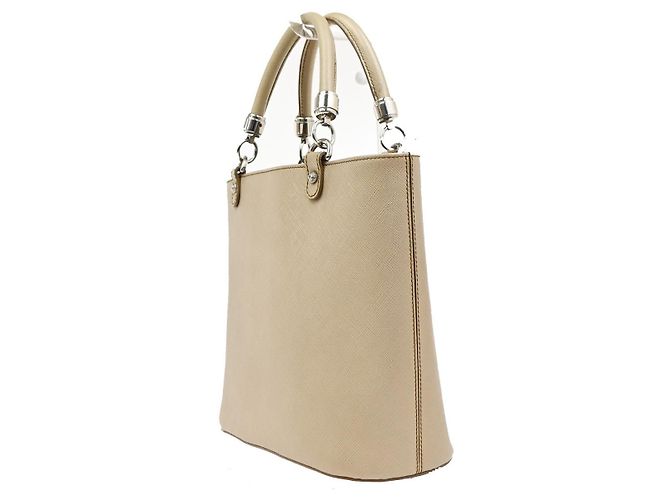 Salvatore Ferragamo Gancini Leather Small Beige - vista 4