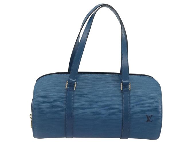 Borsa a mano LOUIS VUITTON Epi Soufflot Blu M52225 LV Auth 196215 - vista 13