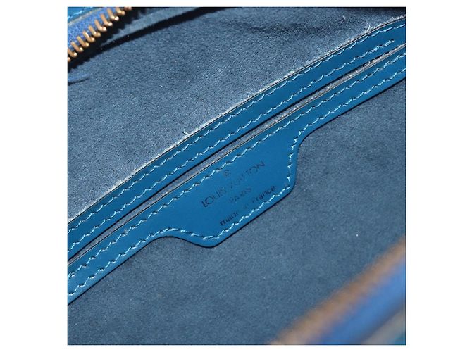 Borsa a mano LOUIS VUITTON Epi Soufflot Blu M52225 LV Auth 196215 - vista 18