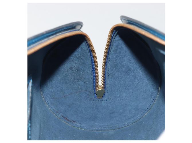 Borsa a mano LOUIS VUITTON Epi Soufflot Blu M52225 LV Auth 196215 - vista 19