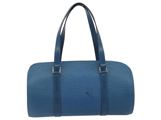 Borsa a mano LOUIS VUITTON Epi Soufflot Blu M52225 LV Auth 196215 - vista 2