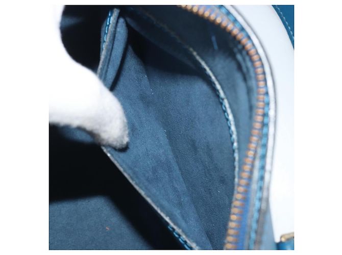 Borsa a mano LOUIS VUITTON Epi Soufflot Blu M52225 LV Auth 196215 - vista 21