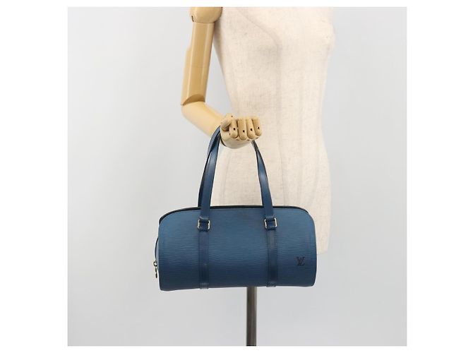 Borsa a mano LOUIS VUITTON Epi Soufflot Blu M52225 LV Auth 196215 - vista 22