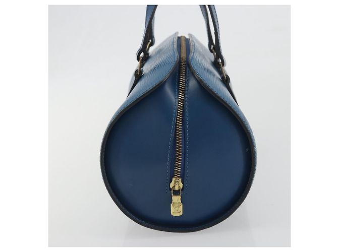 Borsa a mano LOUIS VUITTON Epi Soufflot Blu M52225 LV Auth 196215 - vista 4