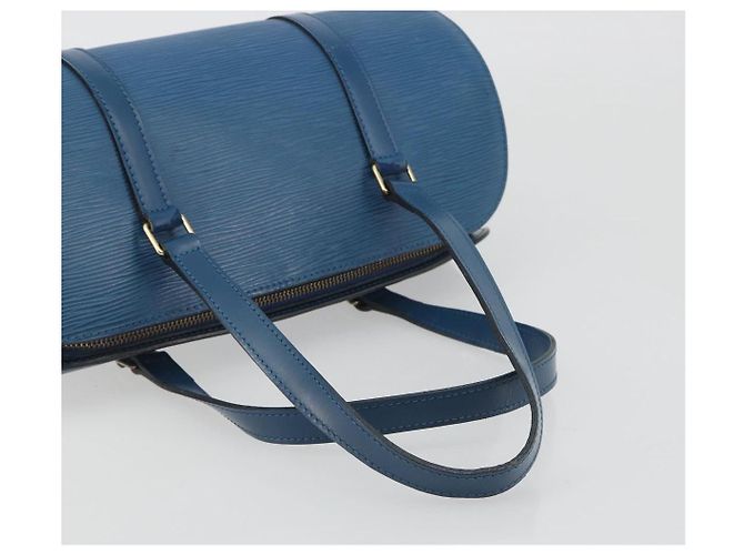 Borsa a mano LOUIS VUITTON Epi Soufflot Blu M52225 LV Auth 196215 - vista 7