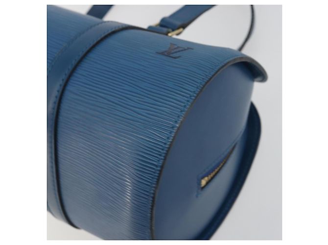 Borsa a mano LOUIS VUITTON Epi Soufflot Blu M52225 LV Auth 196215 - vista 9
