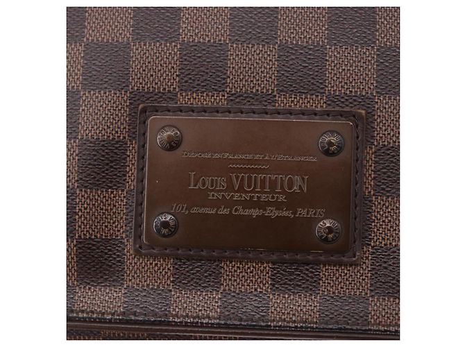 LOUIS VUITTON Borsa a Spalla Brooklyn MM Damier Ebene N51211 LV Auth ka5659 - vista 17