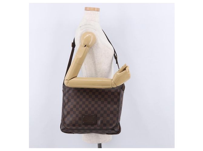 LOUIS VUITTON Borsa a Spalla Brooklyn MM Damier Ebene N51211 LV Auth ka5659 - vista 22