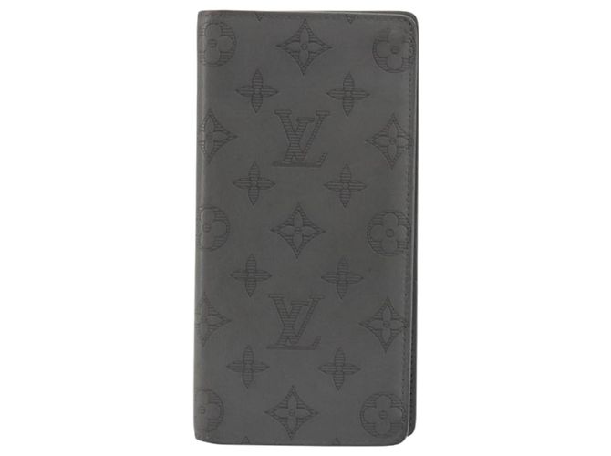 LOUIS VUITTON Monogram Shadow Portefeuille Braza Wallet Gray M81335 Auth bs36439 Castaño - vista 13