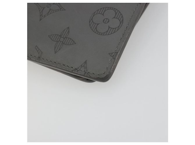 LOUIS VUITTON Monogram Shadow Portefeuille Braza Wallet Gray M81335 Auth bs36439 Castaño - vista 16