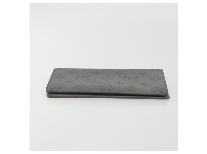LOUIS VUITTON Monogram Shadow Portefeuille Braza Wallet Gray M81335 Auth bs36439 Castaño - vista 3