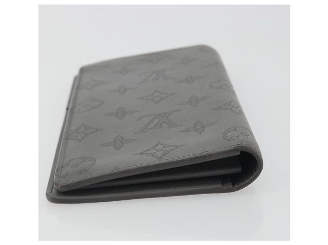 LOUIS VUITTON Monogram Shadow Portefeuille Braza Wallet Gray M81335 Auth bs36439 Castaño - vista 5