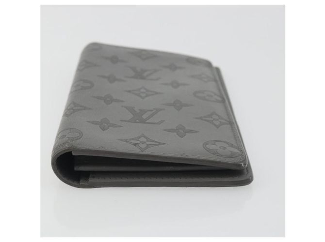 LOUIS VUITTON Monogram Shadow Portefeuille Braza Wallet Gray M81335 Auth bs36439 Castaño - vista 6