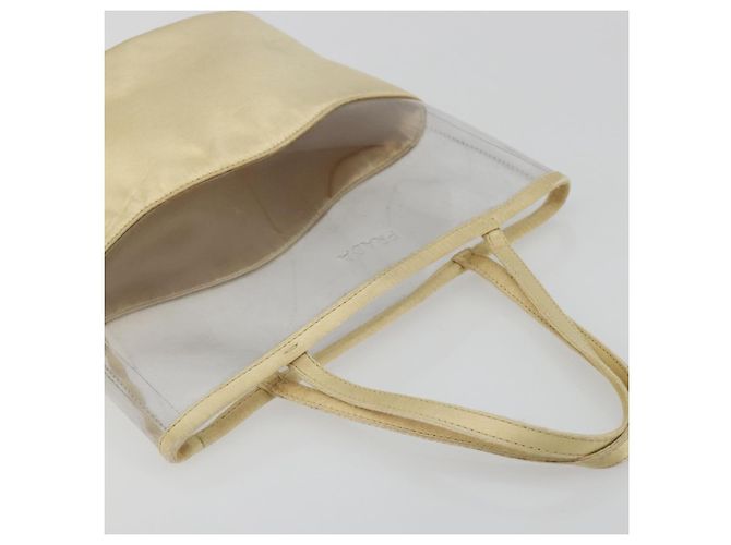 Borsa a mano PRADA Vinyl Gold Auth bs36756 D'oro - vista 7