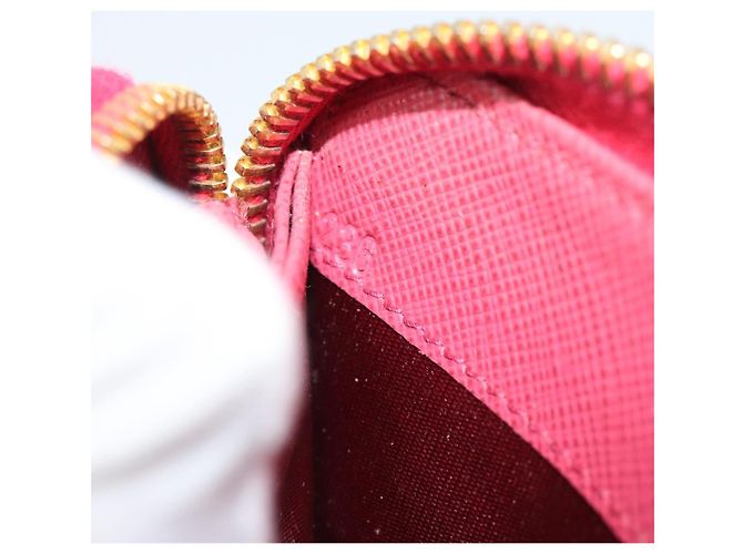 Saffiano Cartera larga PRADA de piel Safiano Pink Gold Auth bs36788 Rosa Dorado - vista 12