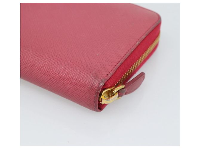 Saffiano Cartera larga PRADA de piel Safiano Pink Gold Auth bs36788 Rosa Dorado - vista 15