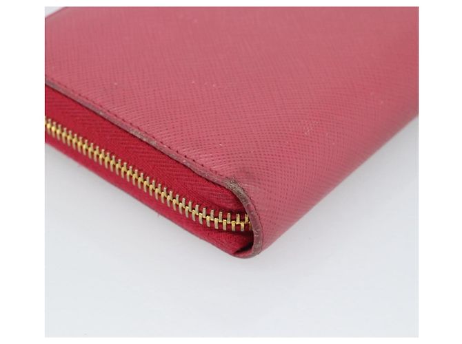 Saffiano Cartera larga PRADA de piel Safiano Pink Gold Auth bs36788 Rosa Dorado - vista 16