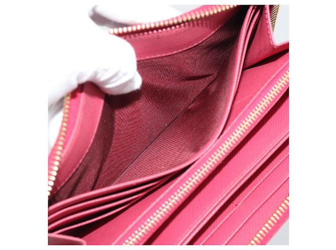 Saffiano Cartera larga PRADA de piel Safiano Pink Gold Auth bs36788 Rosa Dorado - vista 18