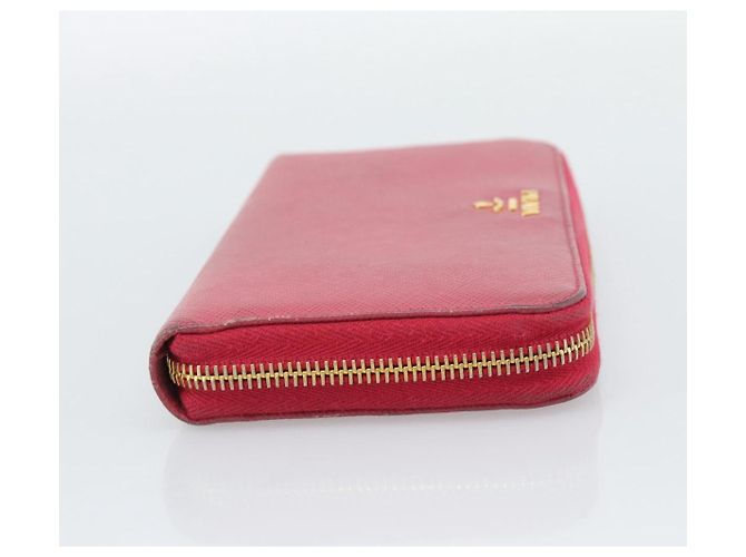 Saffiano Cartera larga PRADA de piel Safiano Pink Gold Auth bs36788 Rosa Dorado - vista 4