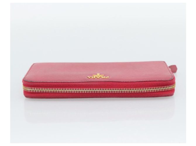 Saffiano Cartera larga PRADA de piel Safiano Pink Gold Auth bs36788 Rosa Dorado - vista 5