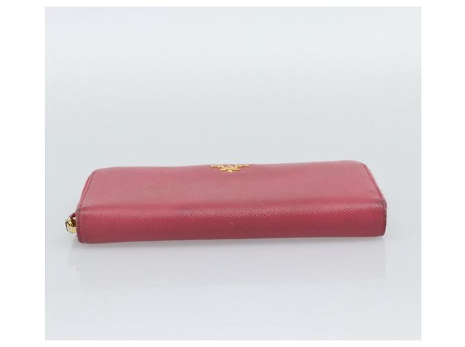Saffiano Cartera larga PRADA de piel Safiano Pink Gold Auth bs36788 Rosa Dorado - vista 6