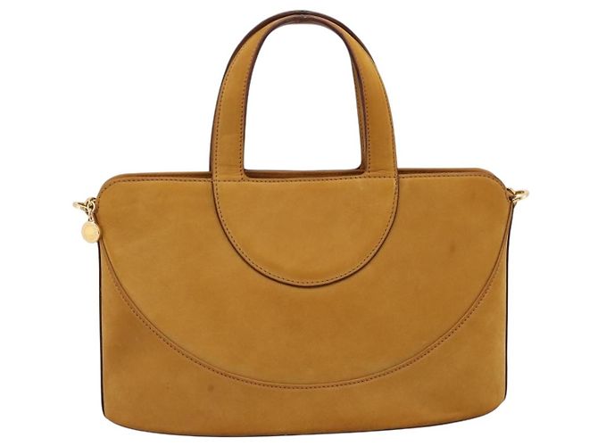 Bulgari Borsa a mano BVLGARI in suede 2 in 1 marrone tono oro Auth BA14955 - vista 13