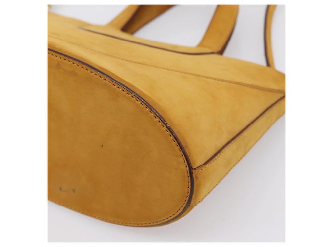Bulgari Borsa a mano BVLGARI in suede 2 in 1 marrone tono oro Auth BA14955 - vista 15