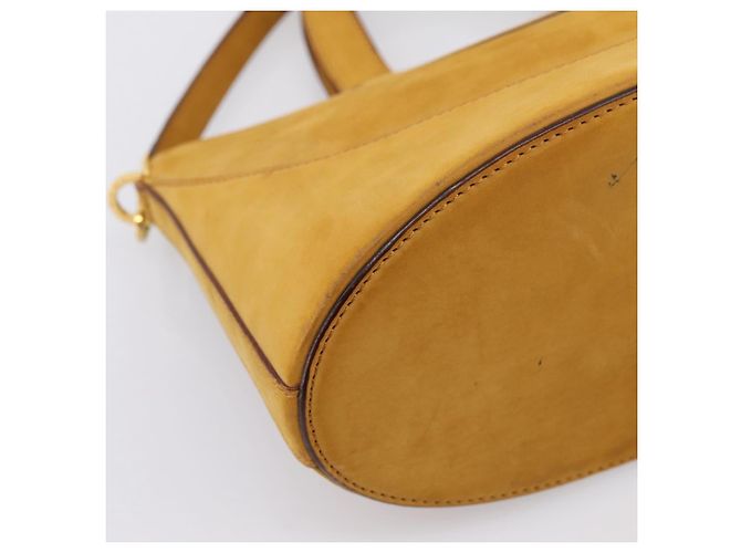 Bulgari Borsa a mano BVLGARI in suede 2 in 1 marrone tono oro Auth BA14955 - vista 18