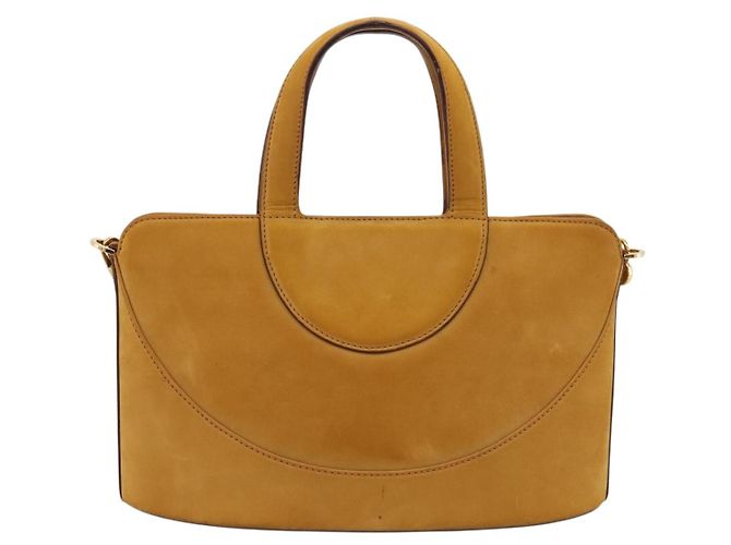 Bulgari Borsa a mano BVLGARI in suede 2 in 1 marrone tono oro Auth BA14955 - vista 2