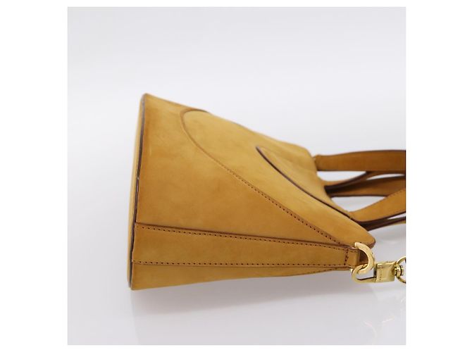 Bulgari Borsa a mano BVLGARI in suede 2 in 1 marrone tono oro Auth BA14955 - vista 4