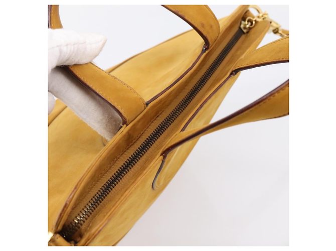 Bulgari Borsa a mano BVLGARI in suede 2 in 1 marrone tono oro Auth BA14955 - vista 6