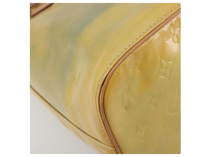 LOUIS VUITTON Monogram Vernis Houston Hand Bag Gris M91053 LV Auth 195071 Grigio - vista 17