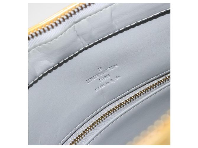 LOUIS VUITTON Monogram Vernis Houston Hand Bag Gris M91053 LV Auth 195071 Grigio - vista 20