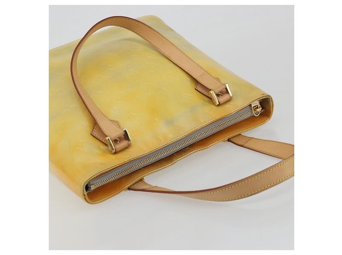 LOUIS VUITTON Monogram Vernis Houston Hand Bag Gris M91053 LV Auth 195071 Grigio - vista 6