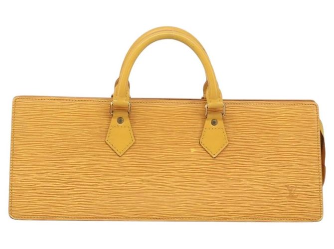 LOUIS VUITTON Epi Sac Triangle Hand Bag Yellow M52099 LV Auth 195374 Giallo - vista 13
