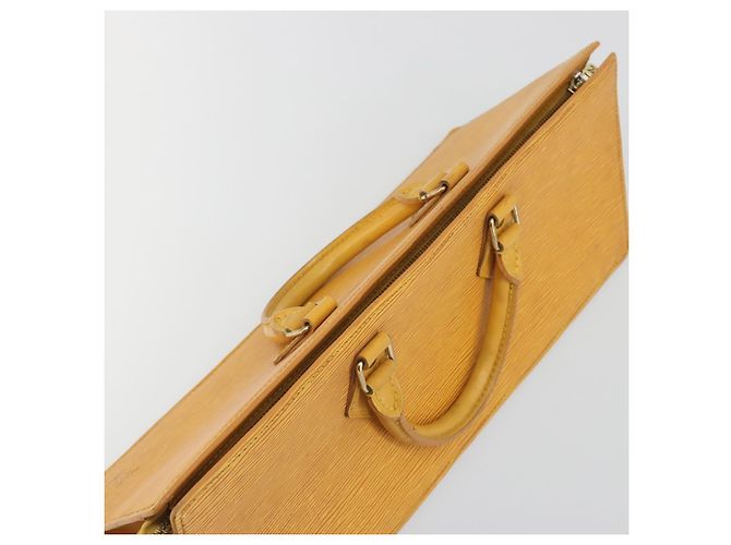 LOUIS VUITTON Epi Sac Triangle Hand Bag Yellow M52099 LV Auth 195374 Giallo - vista 6