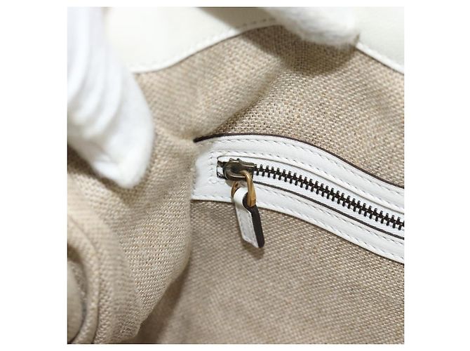 Borsa a tracolla con catena GUCCI in pelle Bianco Oro 290682 Auth 195007A D'oro - vista 20