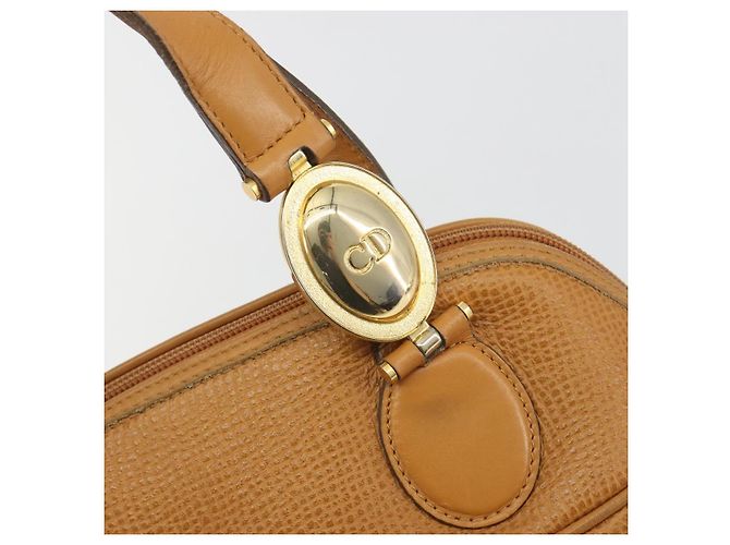 Borsa Christian Dior in pelle 2way Marrone Oro Auth bs36780 D'oro - vista 17